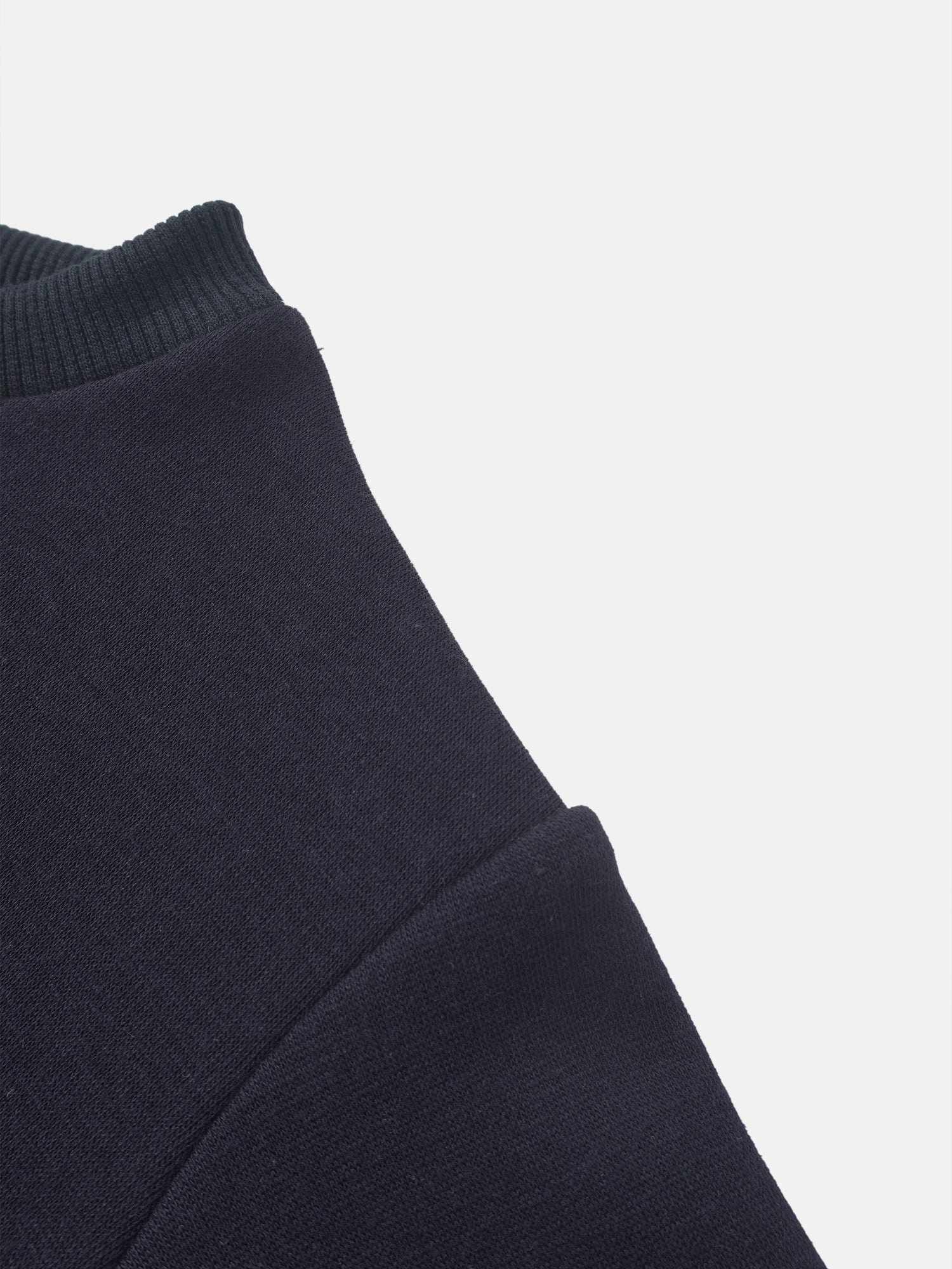 Merci Sweatshirt Navy for boys by Adee; navy knit fabric with ribbed collar and sleeve cuff.
