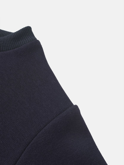 Merci Sweatshirt Navy for boys by Adee; navy knit fabric with ribbed collar and sleeve cuff.