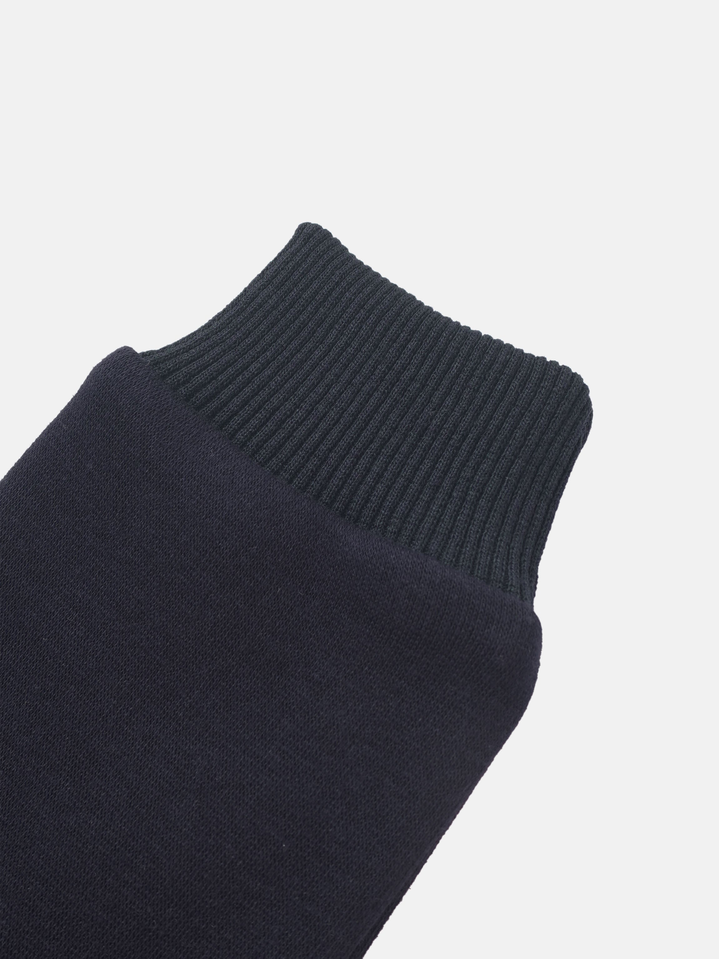 Merci Sweatshirt for boys in navy with ribbed cuffs in knit fabric