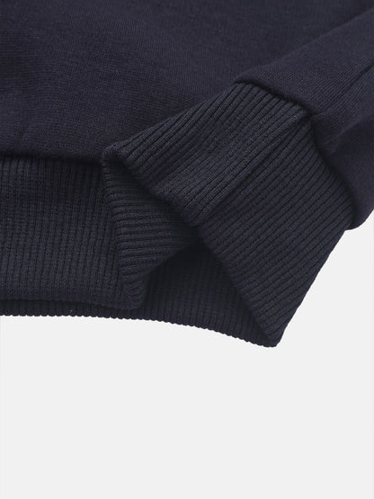 Merci Sweatshirt for boys navy with ribbed cuffs