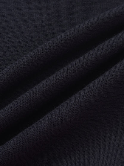 Merci Sweatshirt navy; boys top in navy knit fabric with ribbed texture.