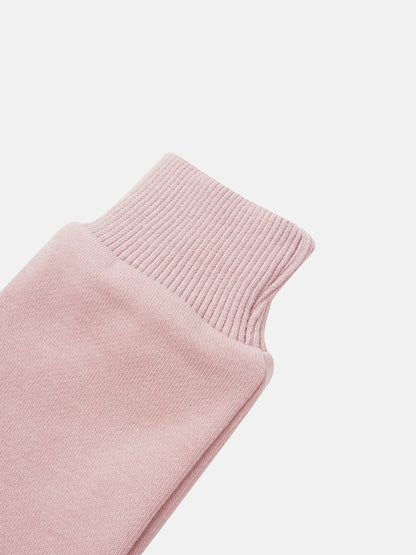 Contrast Mock Neck Sweatshirt - Pink; girls&