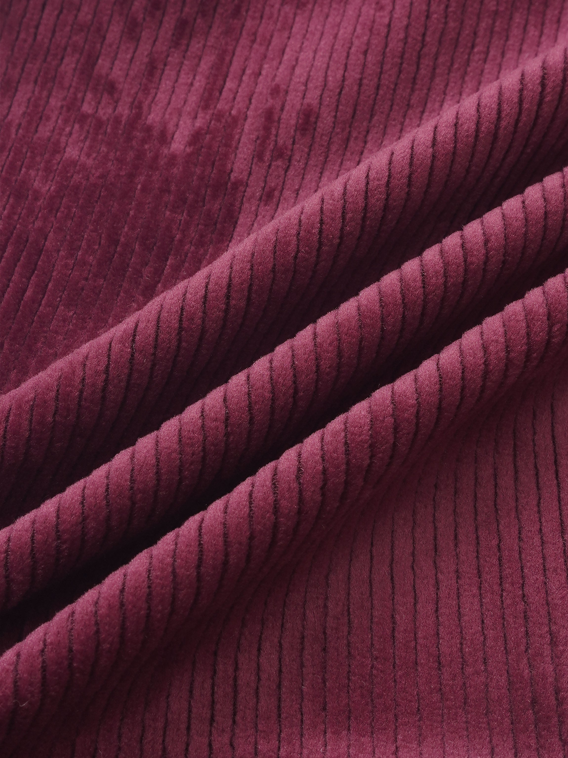 Ribbed velour burgundy fabric for girls pajamas, soft plush texture