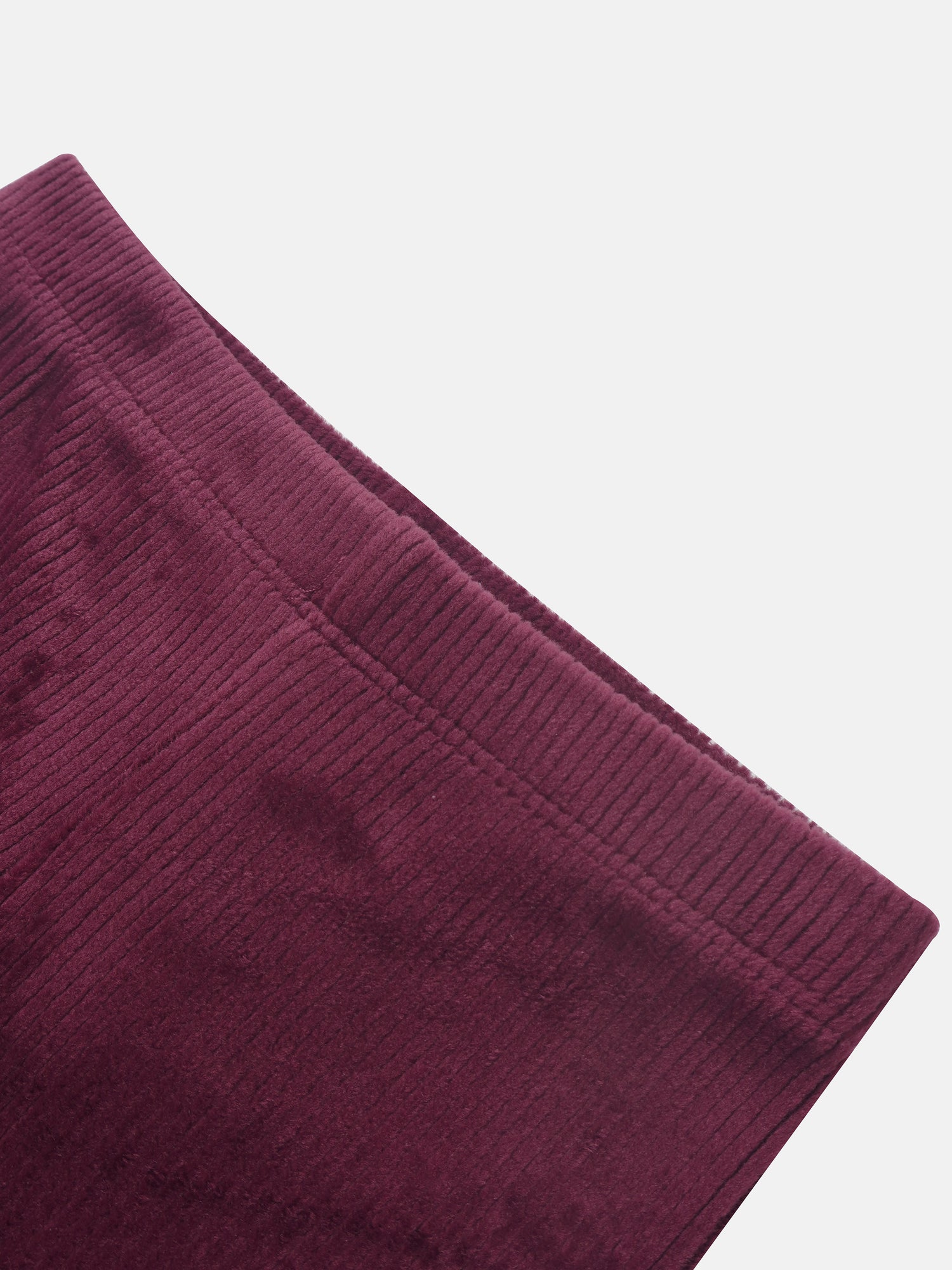 Ribbed velour girls pajamas in burgundy by Adee, cozy fabric.