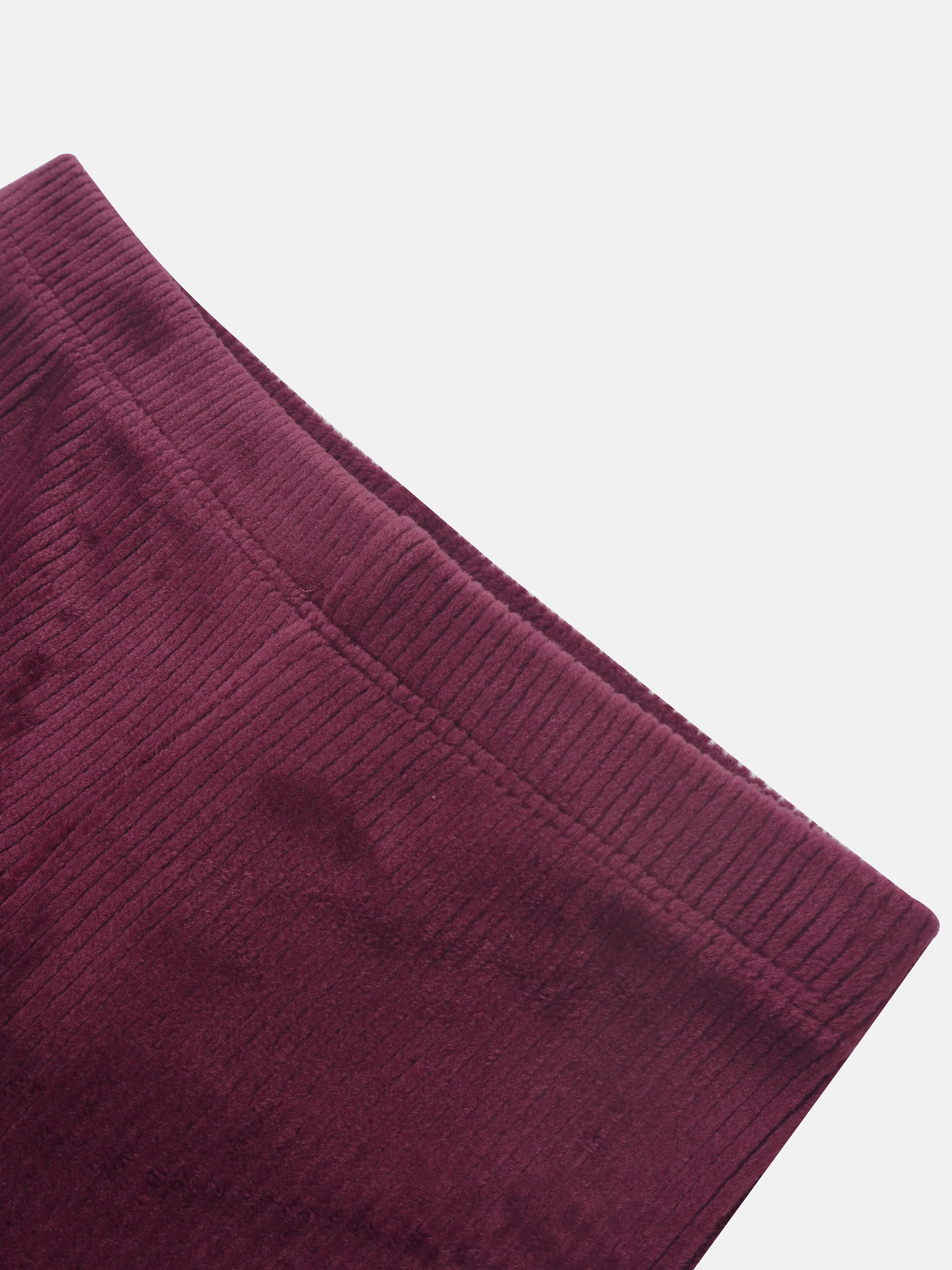 Ribbed velour girls pajamas in burgundy by Adee, cozy fabric.