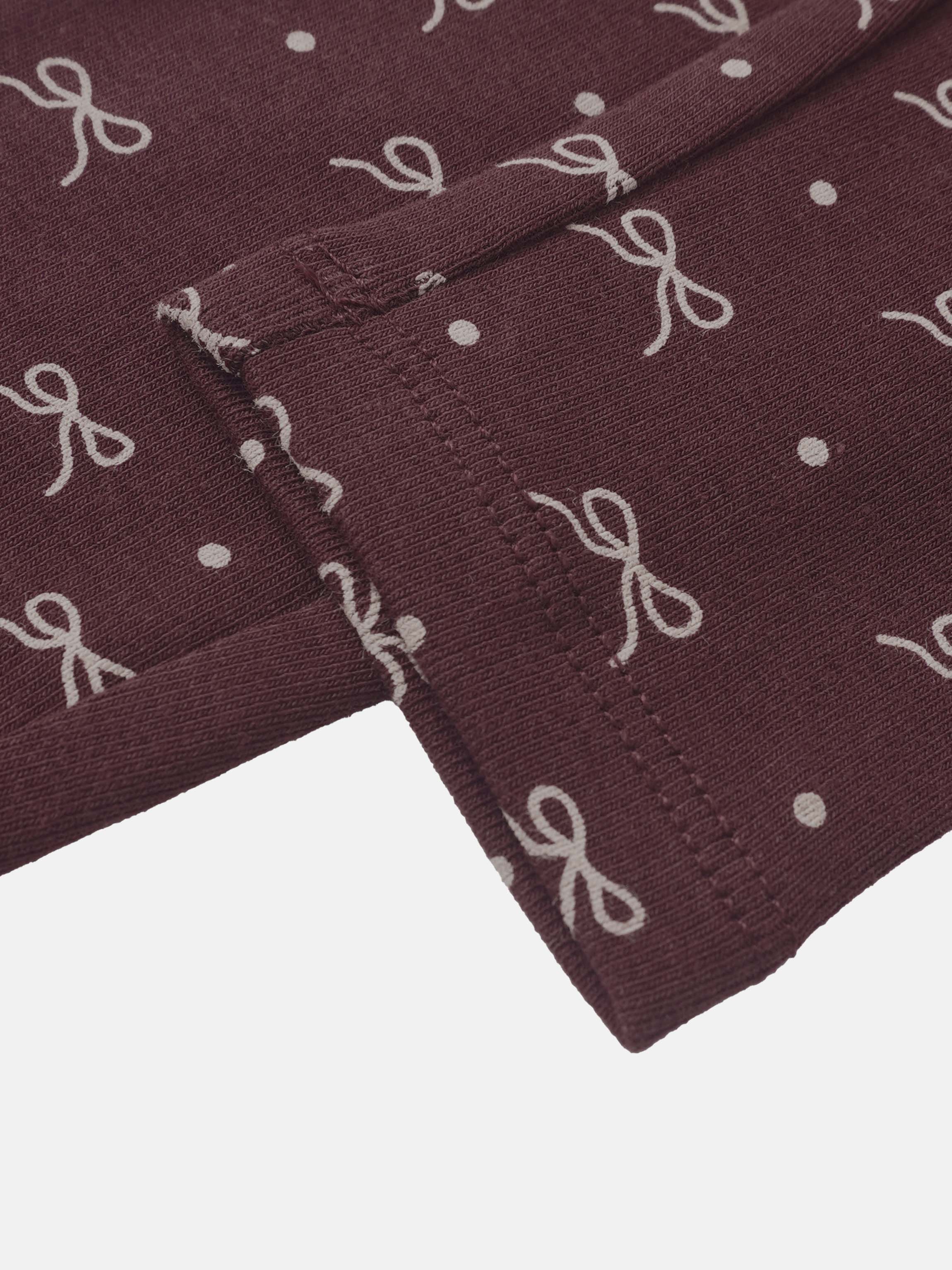 Burgundy Bow Set by Adee; little girls&