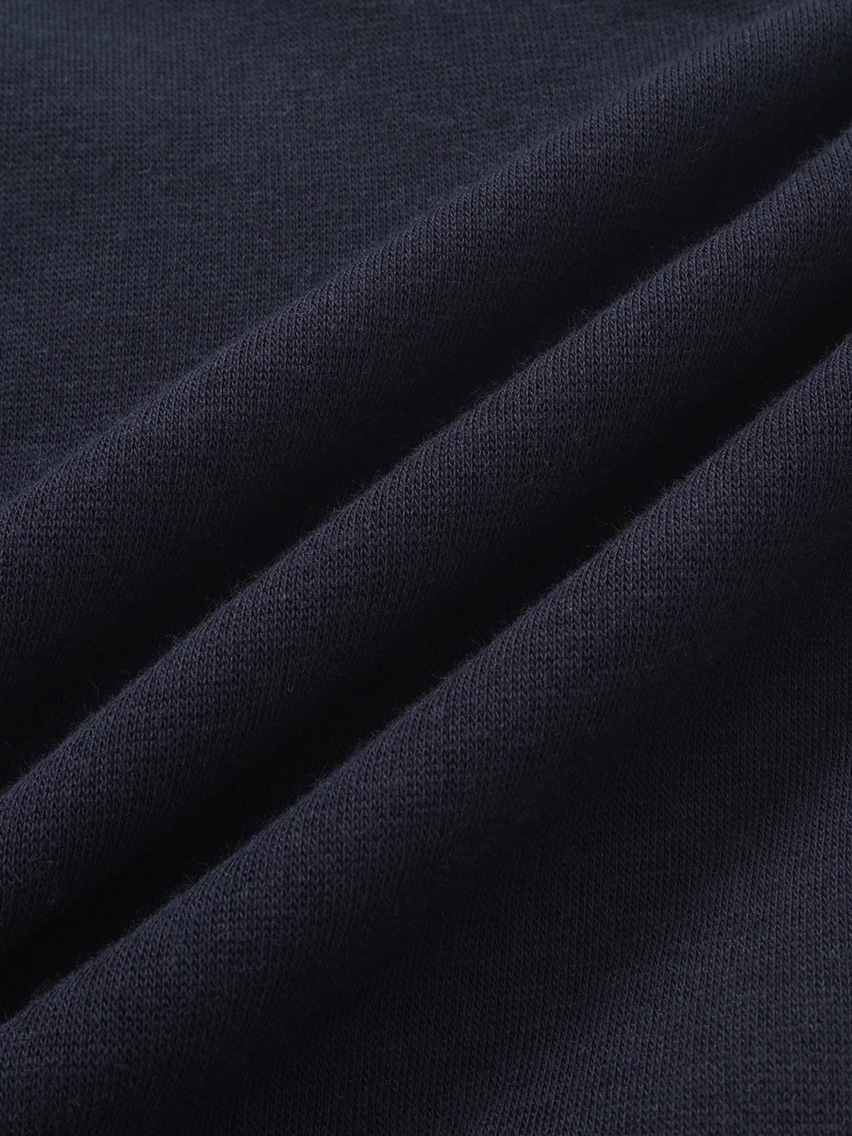 Embroidered Jet Sweatshirt navy knit fabric close-up