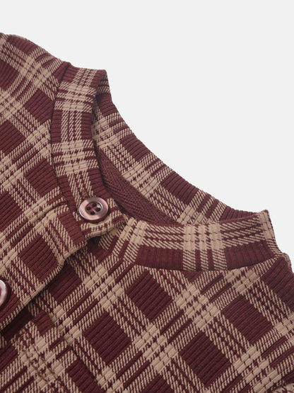 Plaid burgundy girls&