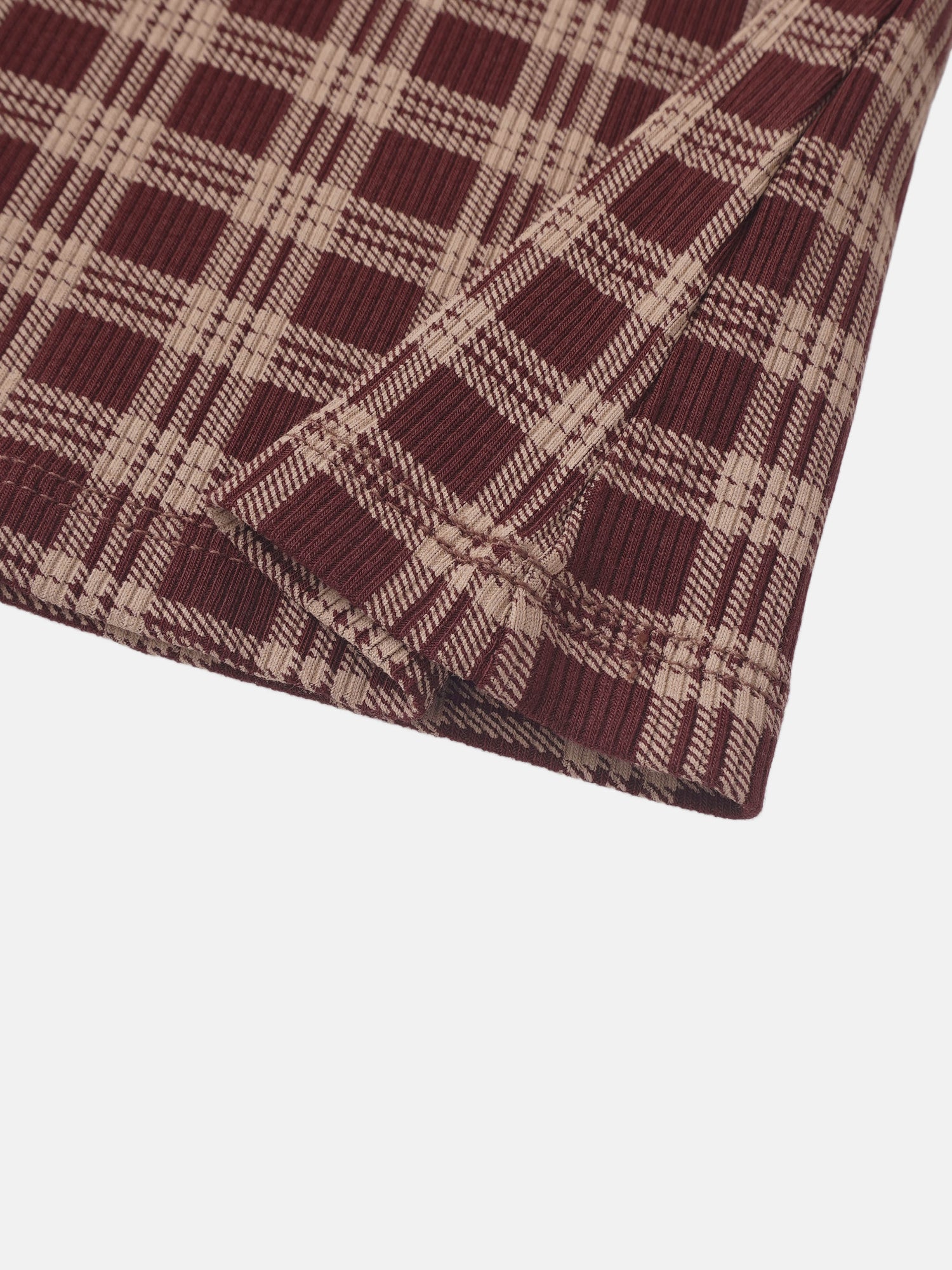 Plaid nightgown for girls in burgundy, Adee brand garment