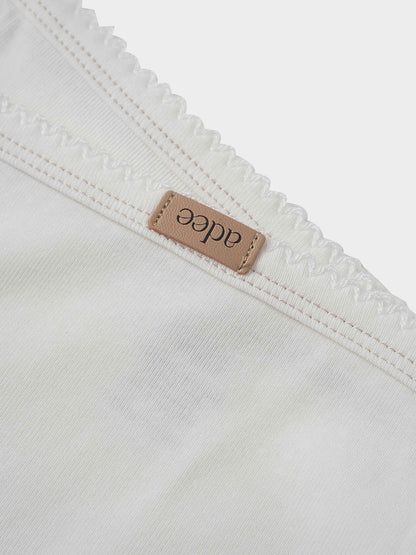 Mini Gallery Blanket Pink by Adee; girls swaddle receiving blanket with scalloped edge and leather brand tag.