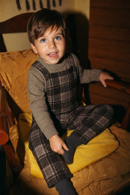 Knit Sweater - Taupe, Adee boys dressy top in knit fabric