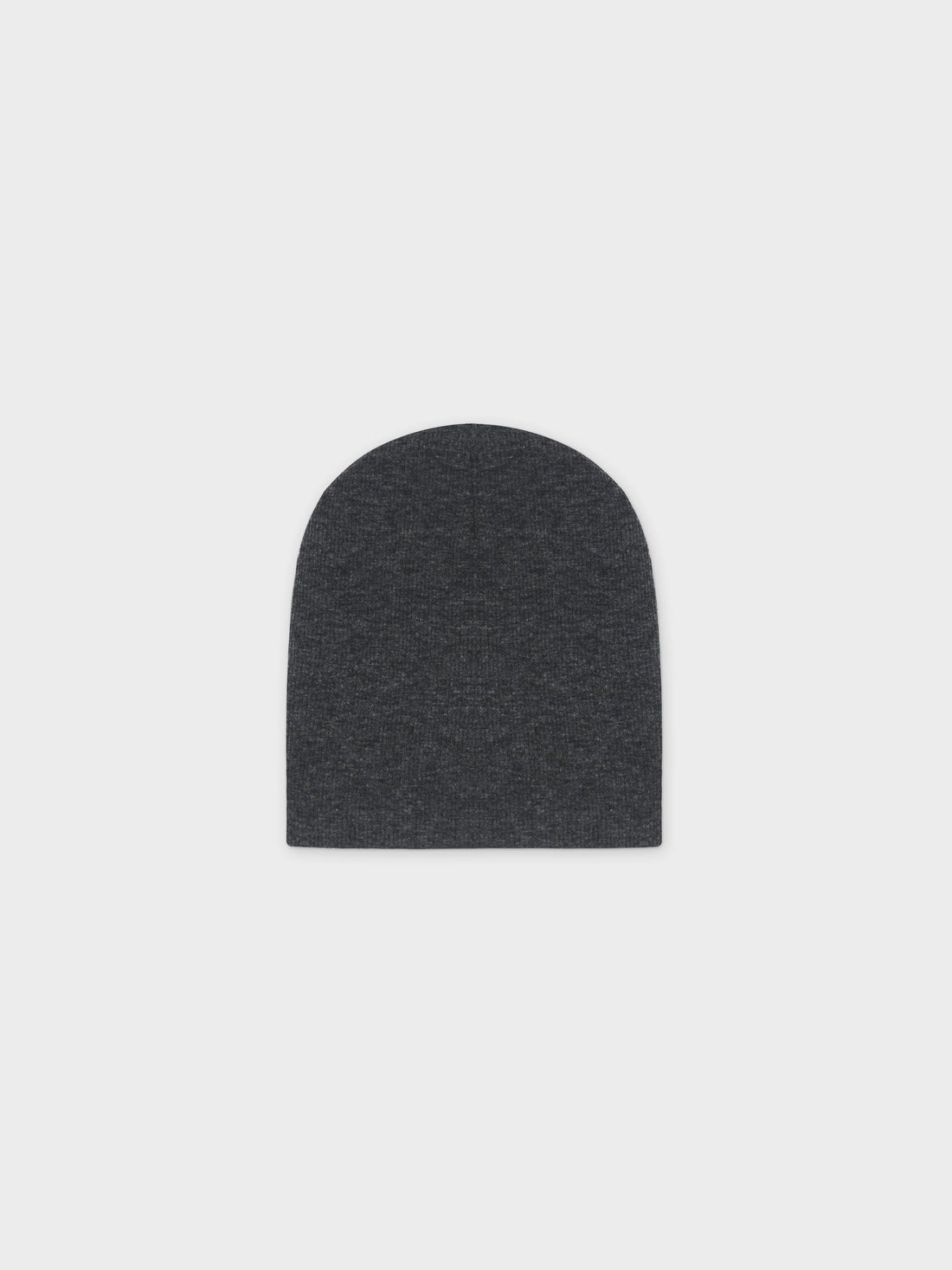 Thin ribbed baby hat, heather grey