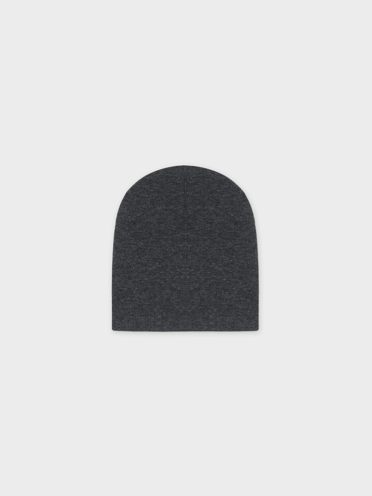 Thin ribbed baby hat, heather grey