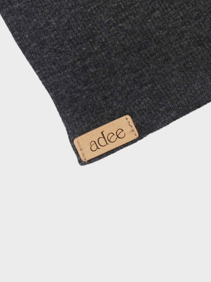 Thin Ribbed Beanie-Heather Grey