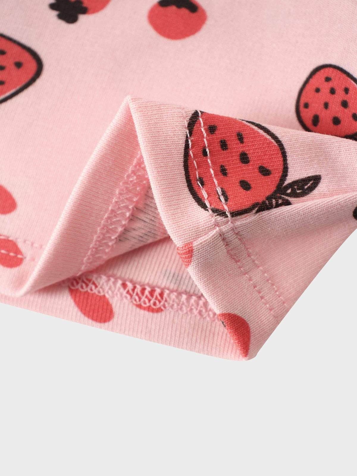 Strawberry print detail outfit for girls