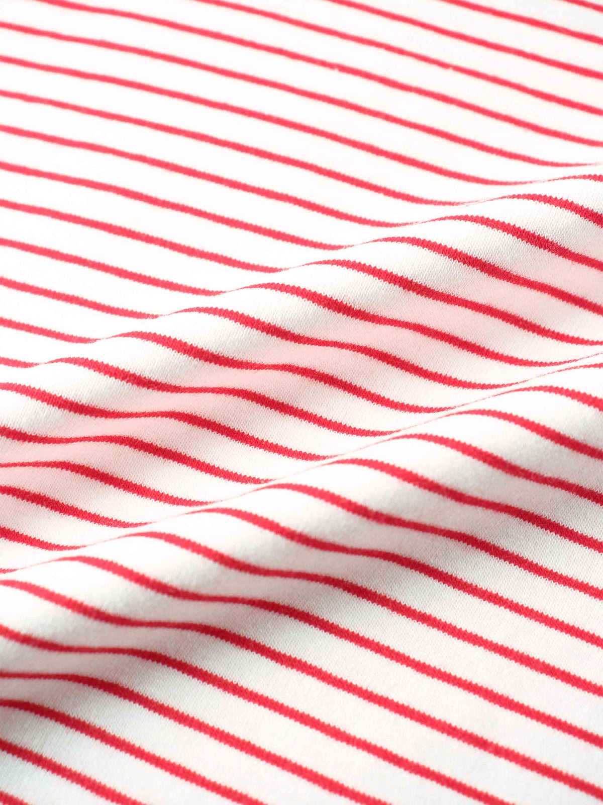 Pink and white striped fabric