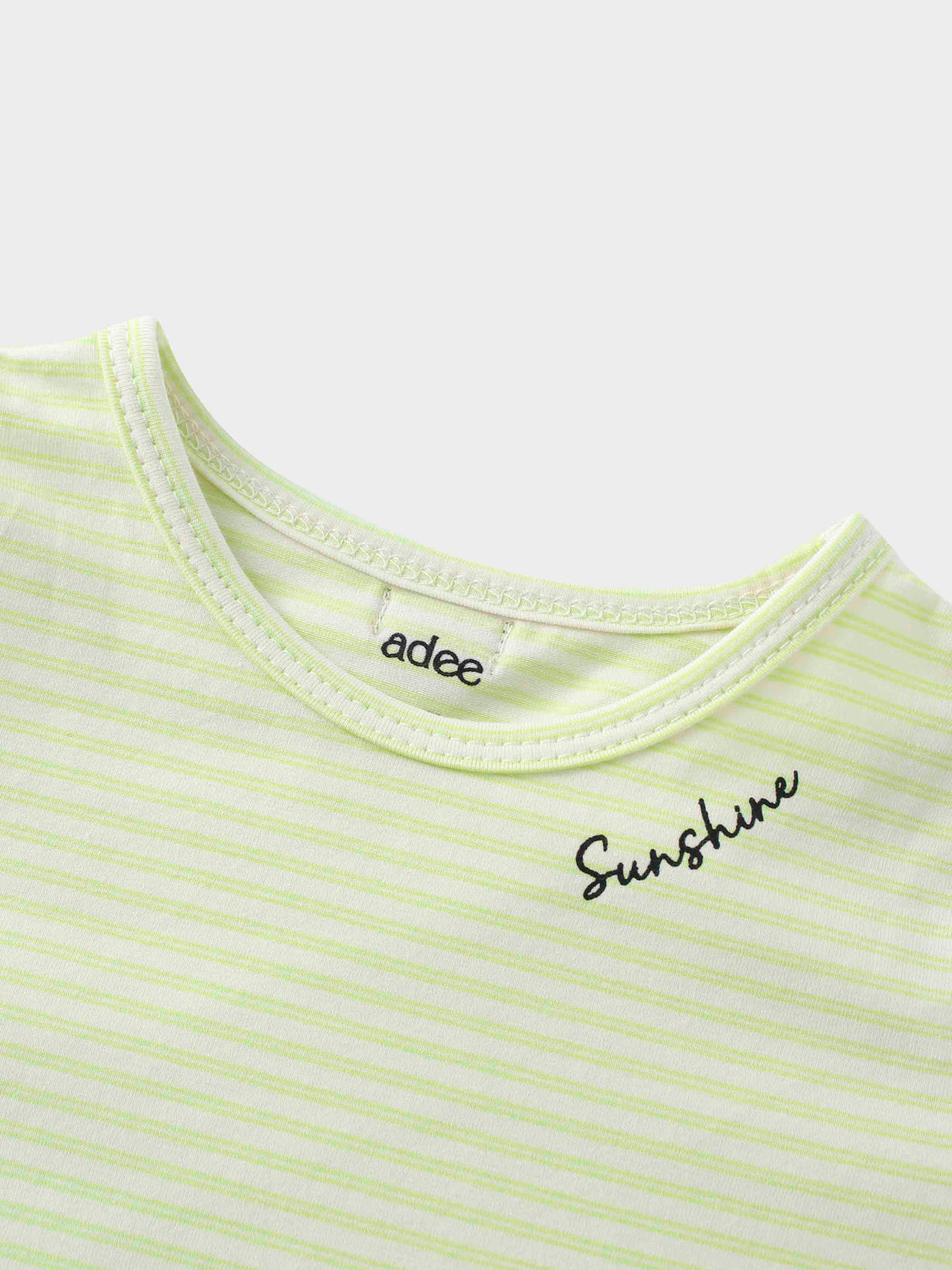 Yellow striped girls shirts top