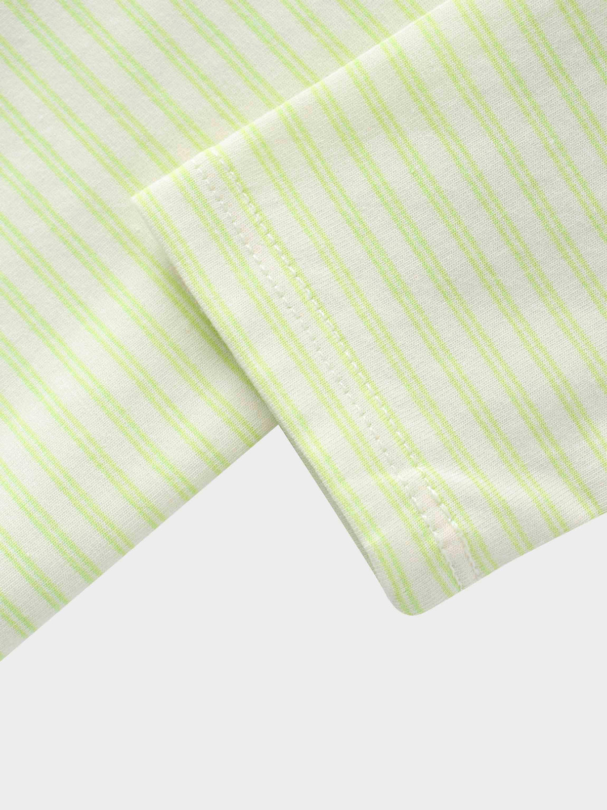 Yellow striped girls shirts detail