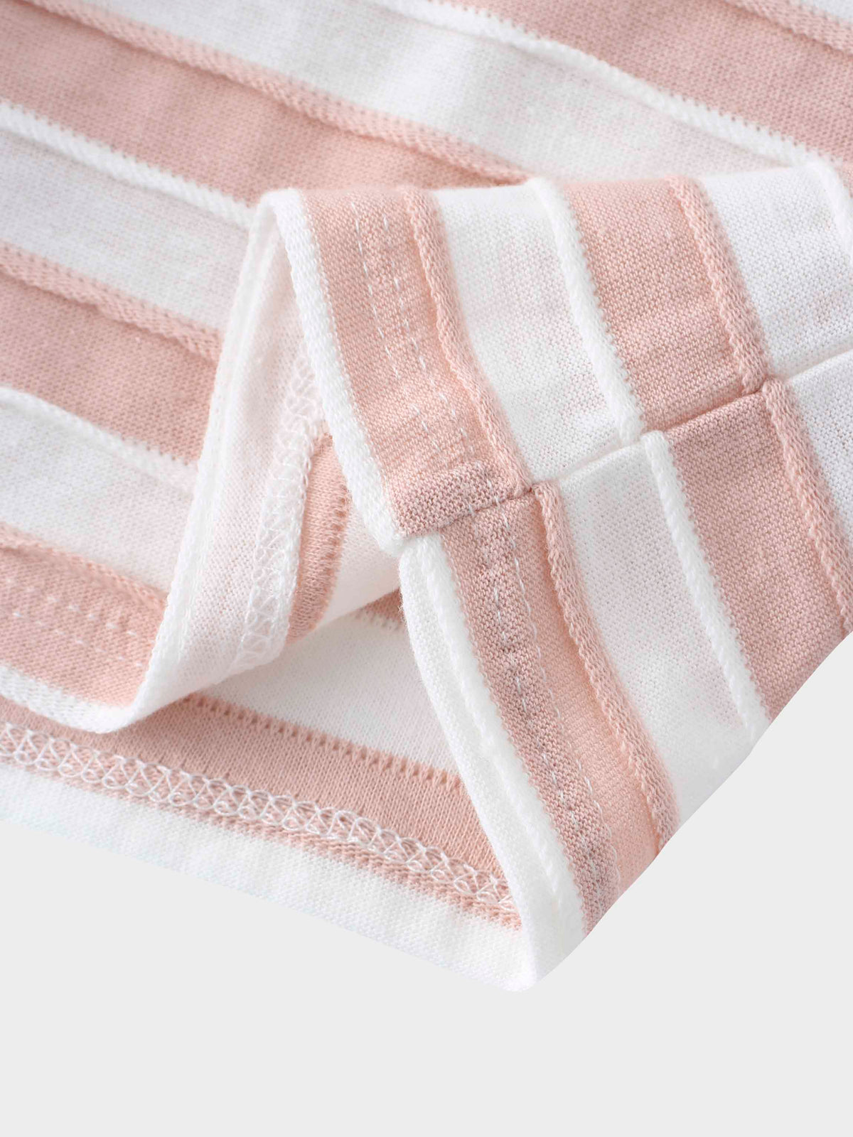 pink and white striped fabric for girls shorts.