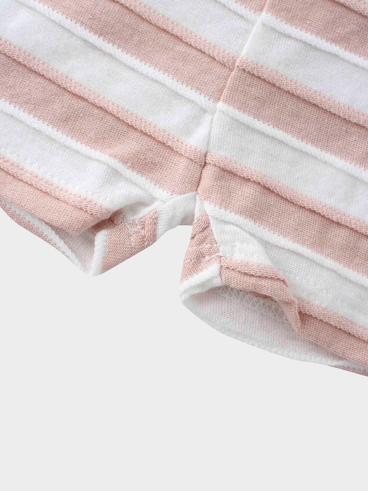 Striped textured girls shorts close-up