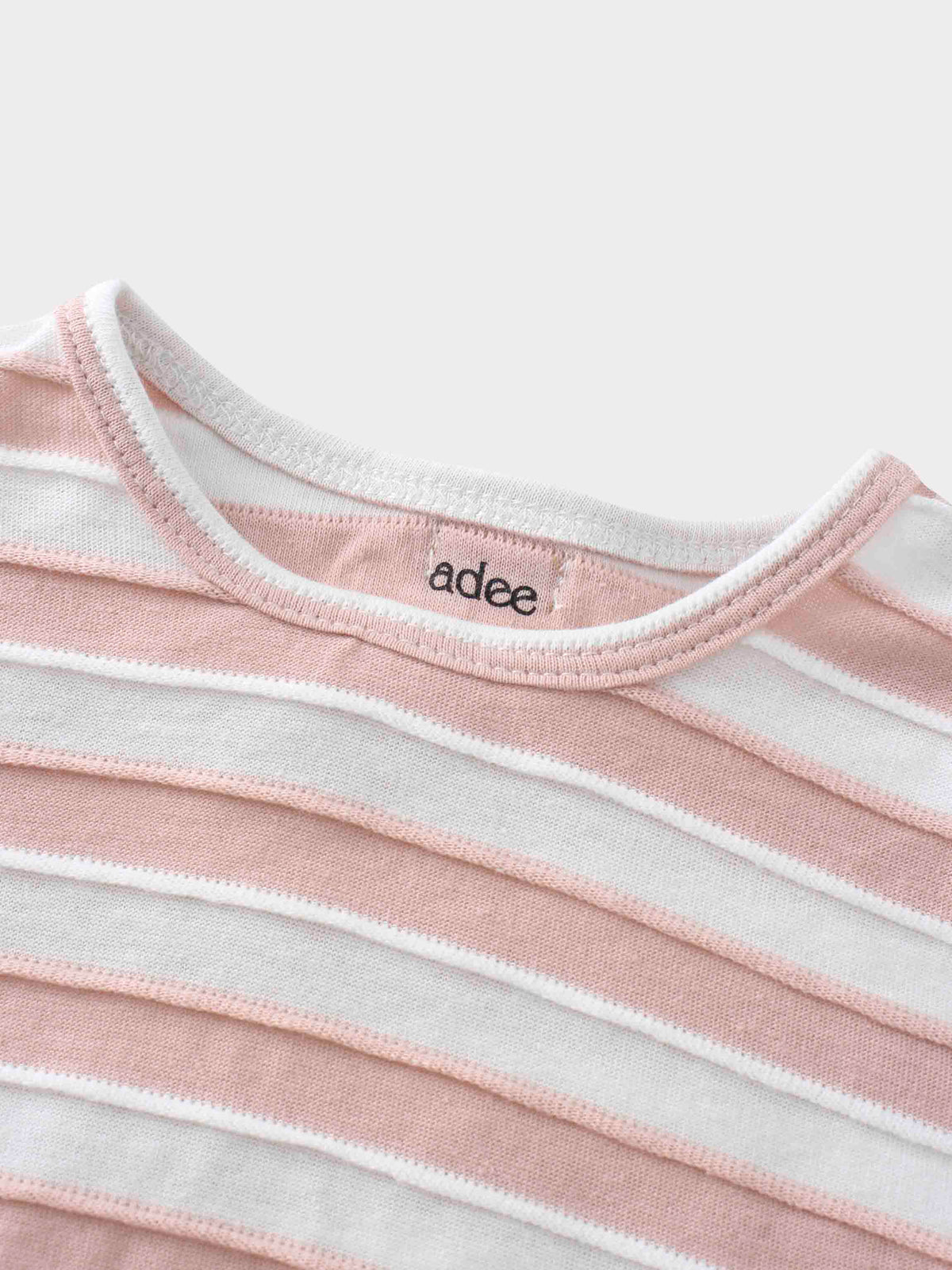 Light pink striped girl outfit top