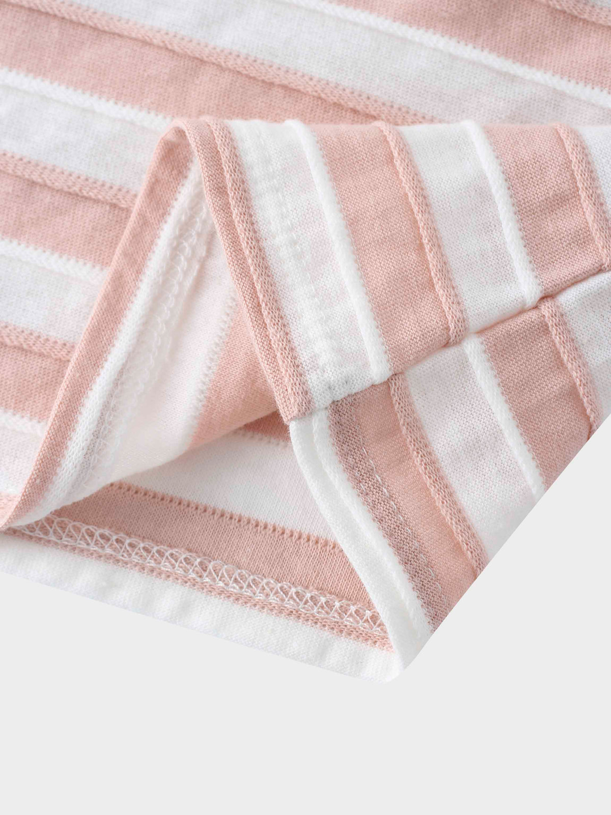 striped pink white fabric detail