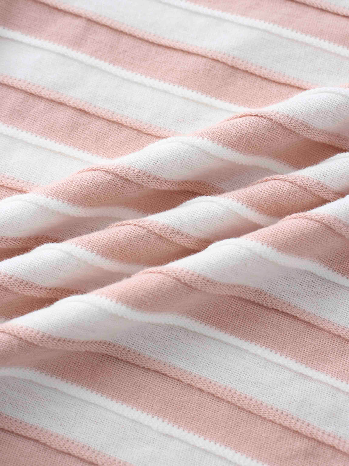striped light pink white fabric