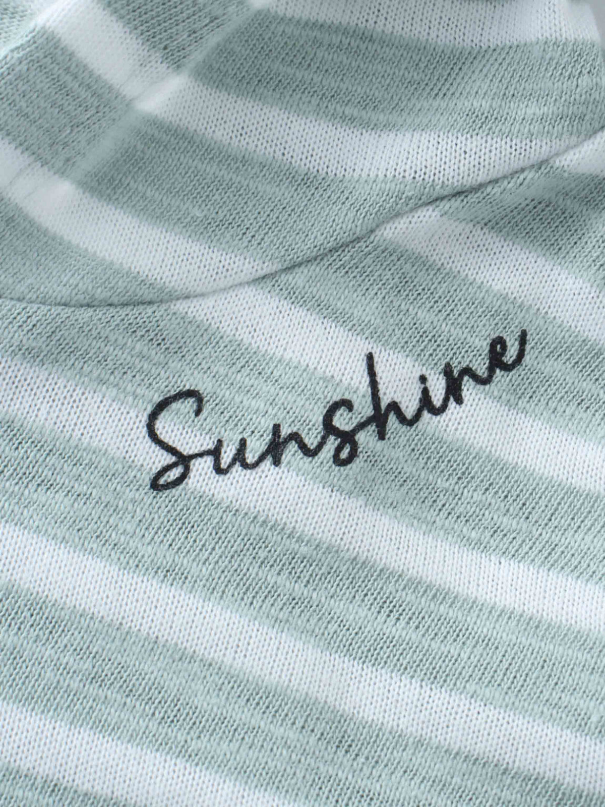 Pastel green and white striped boys&
