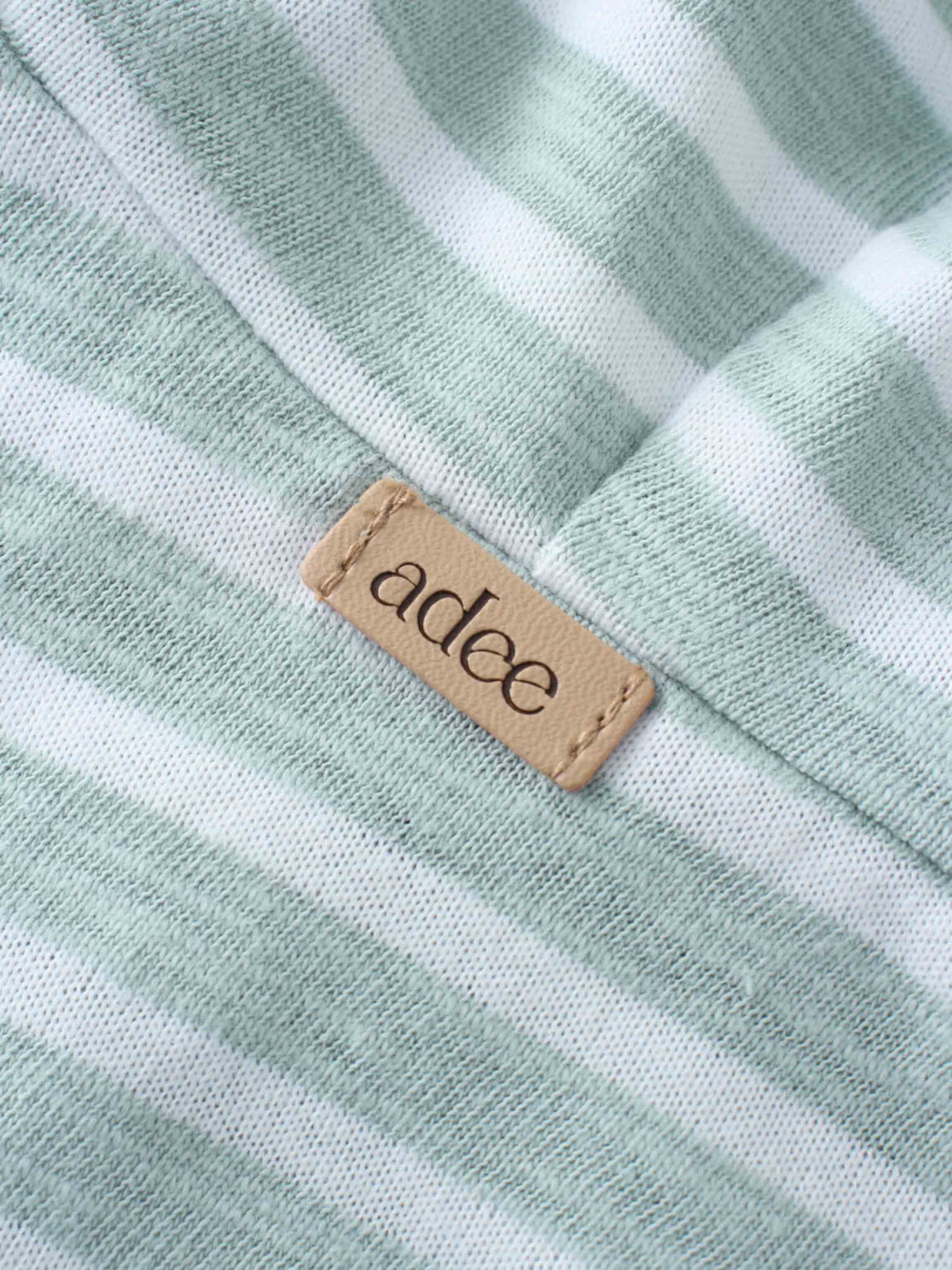Pastel green and white striped boys&