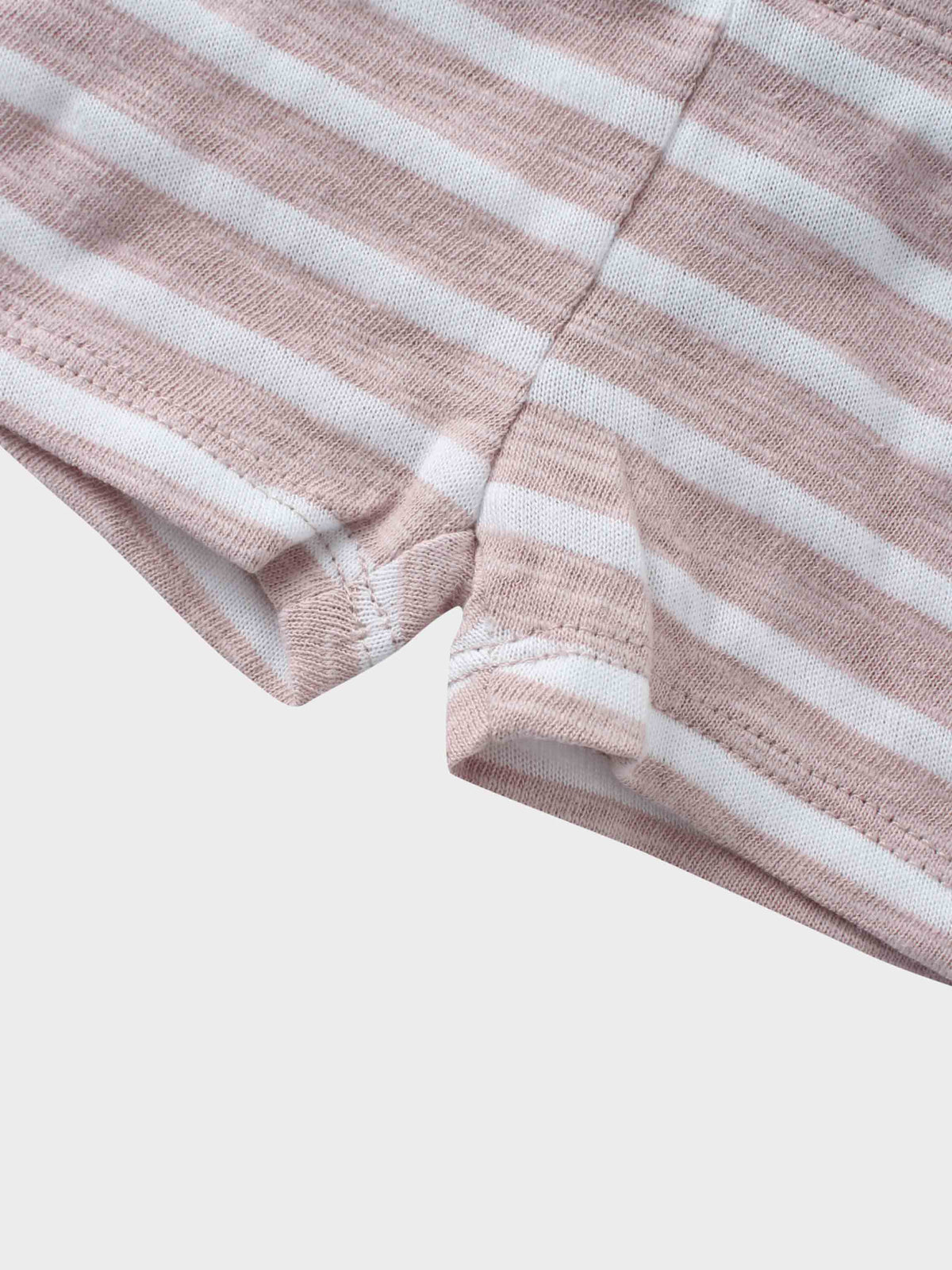 Striped pastel pink baby shorts