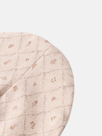 Dainty Diamond Hat by Adee; pink floral-pattern girls hat with textured fabric.