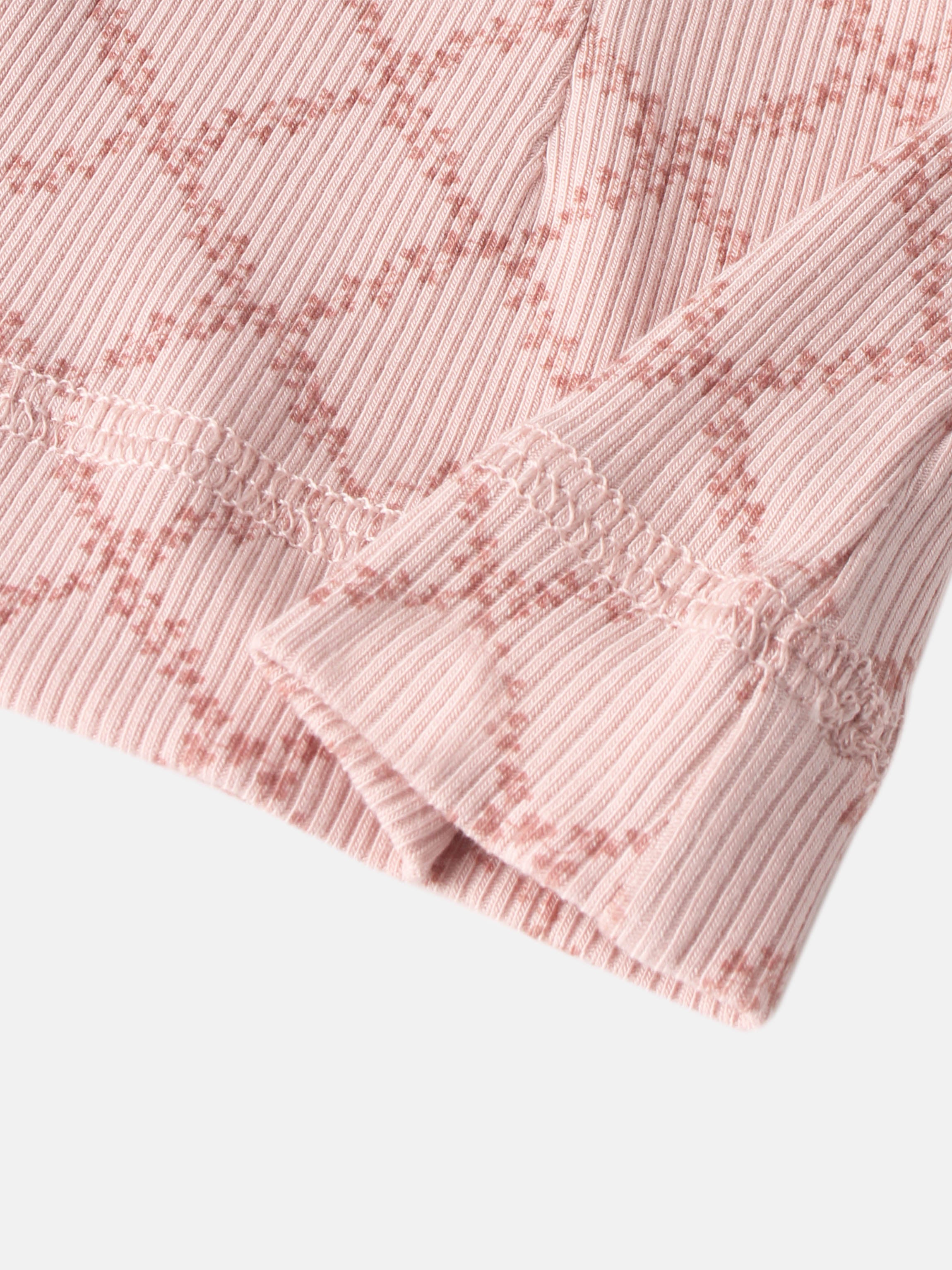 Pink Leaf Hat for girls by Adee; pink corduroy fabric with ribbed texture.