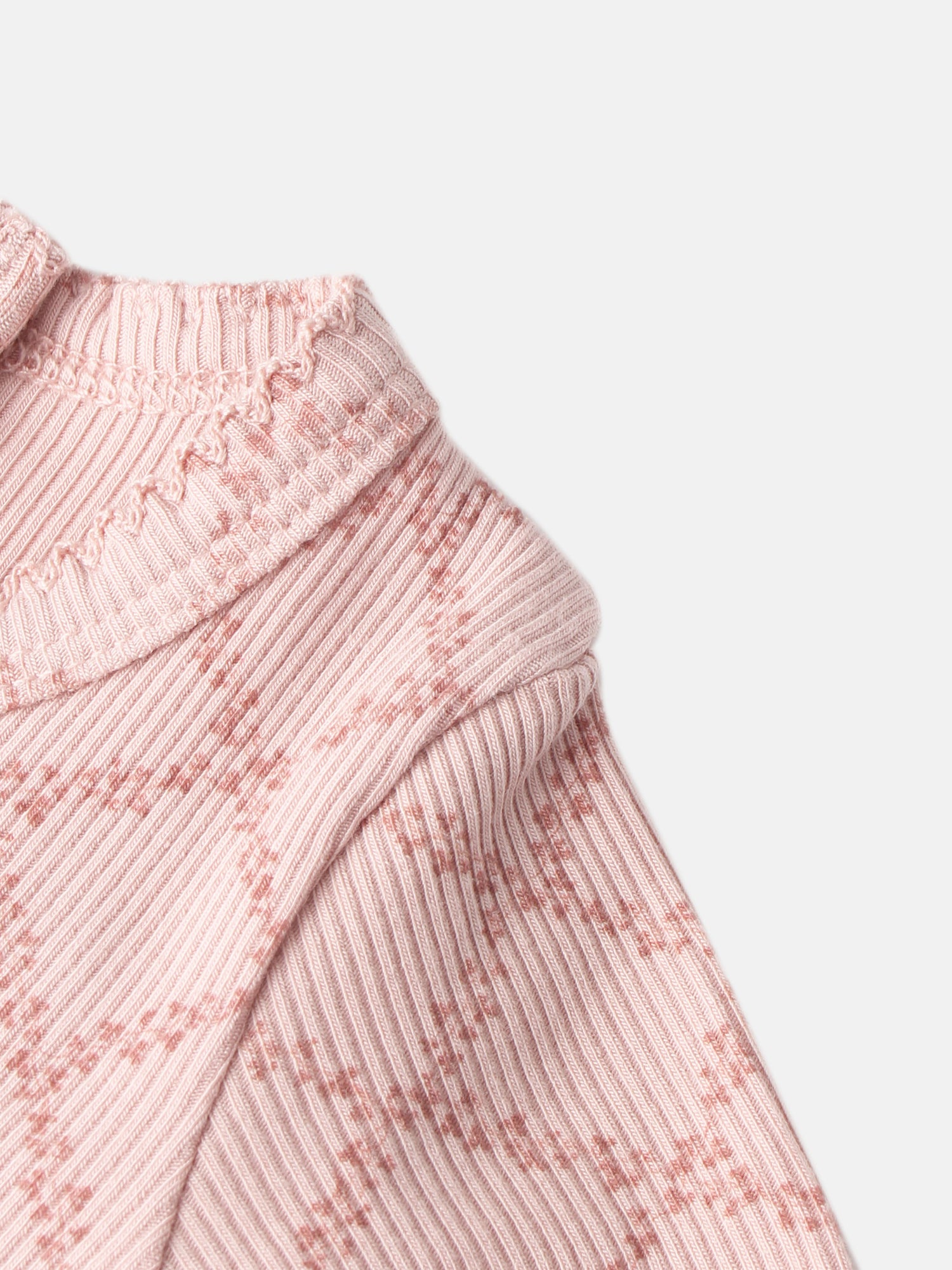 Pink Leaf Stretchy girls stretchies knit top by Adee