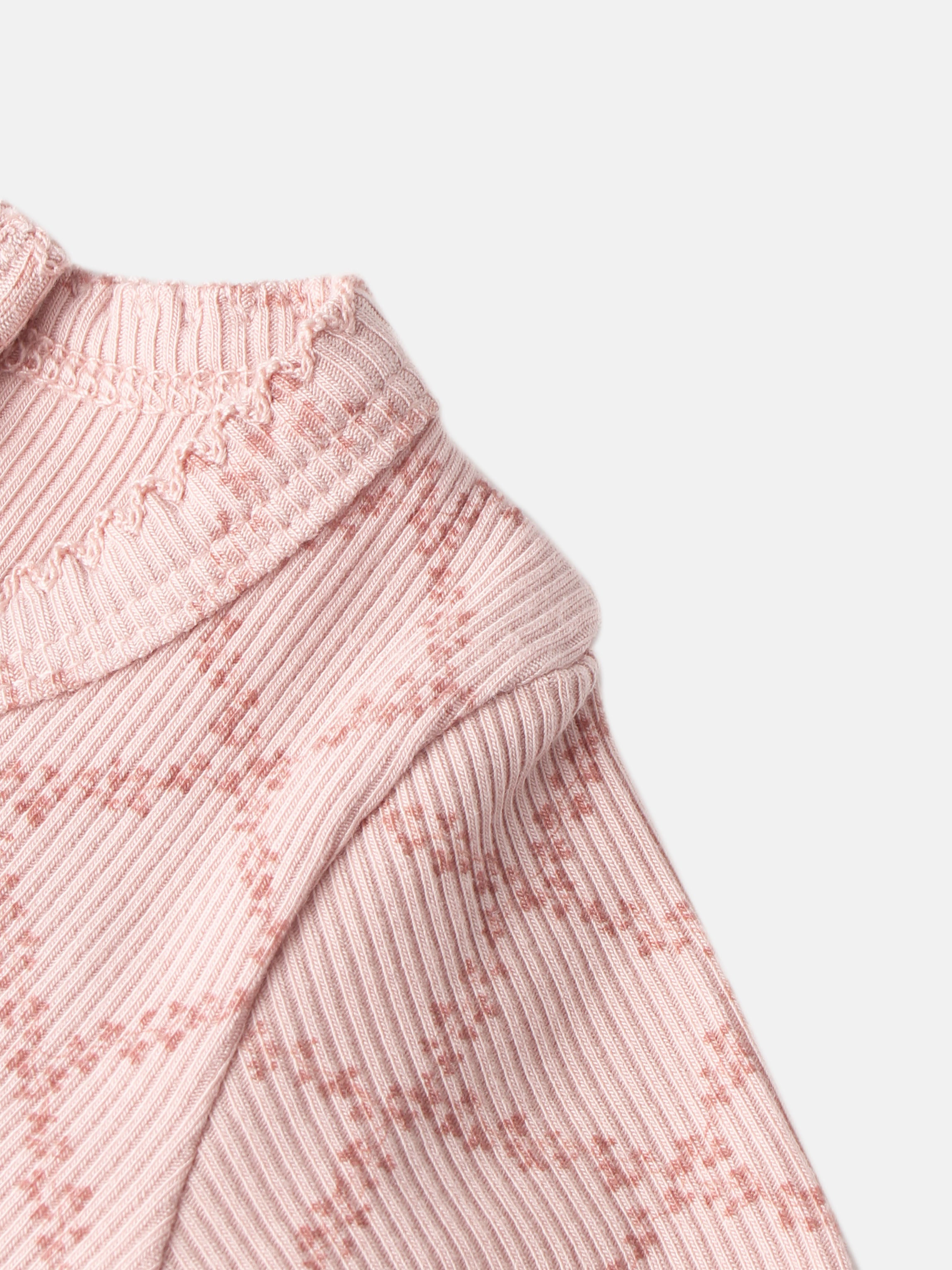 Pink Leaf Stretchy girls stretchies knit top by Adee