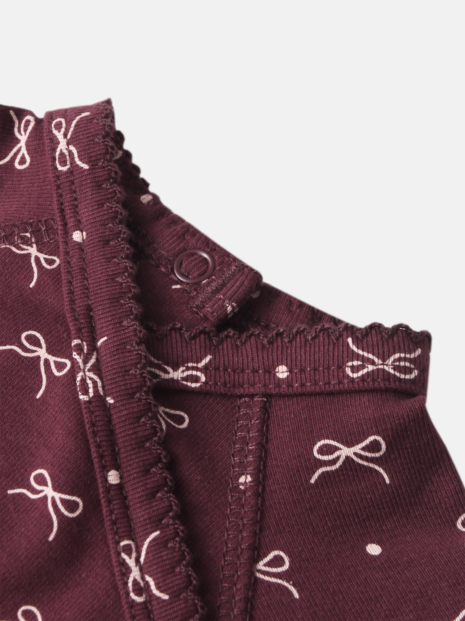 Burgundy Bow Stretchy girls&