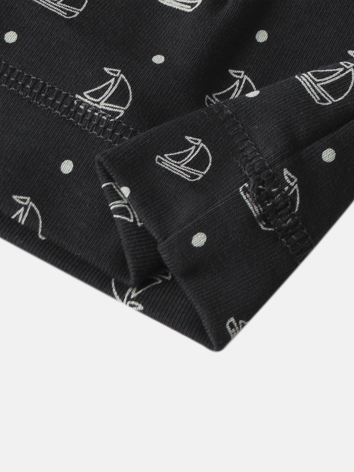 Harbor Dot Hat by Adee; navy fabric with white anchor and dot print.