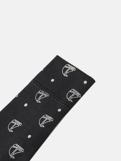 Harbor Dot Stretchy boys stretchies by Adee; navy fabric with white dots and nautical icons