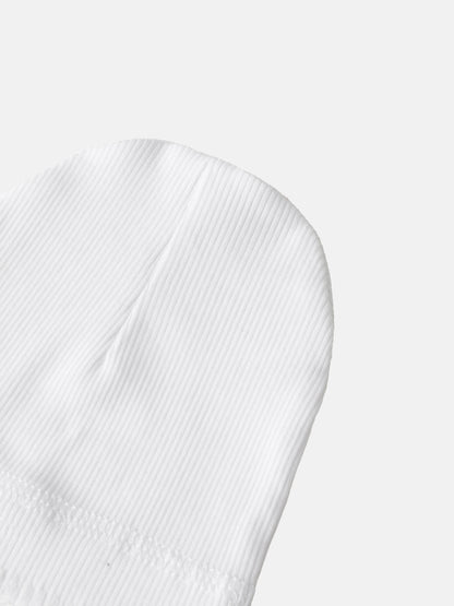 Legacy Stitch Hat white ribbed knit beanie by Adee