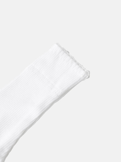 Legacy Stitch White Layette Set by Adee; close-up of white ribbed knit sleeve