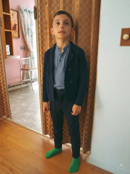 Dress pants - navy for boys by Adee; dressy bottoms