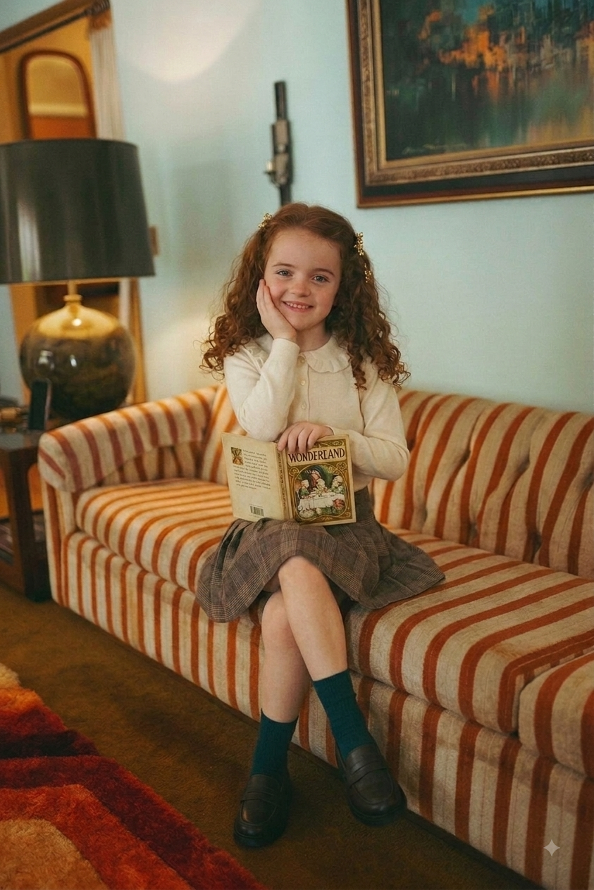Ruffle Collar Knit Sweater - Cream by Adee; girls dressy knit top in cream with a ruffle collar.