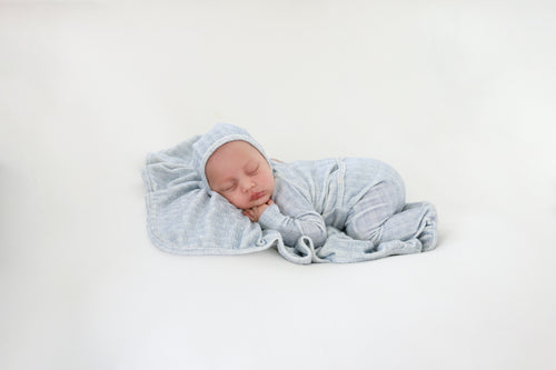 Heritage Herringbone Stretchy blue boys&