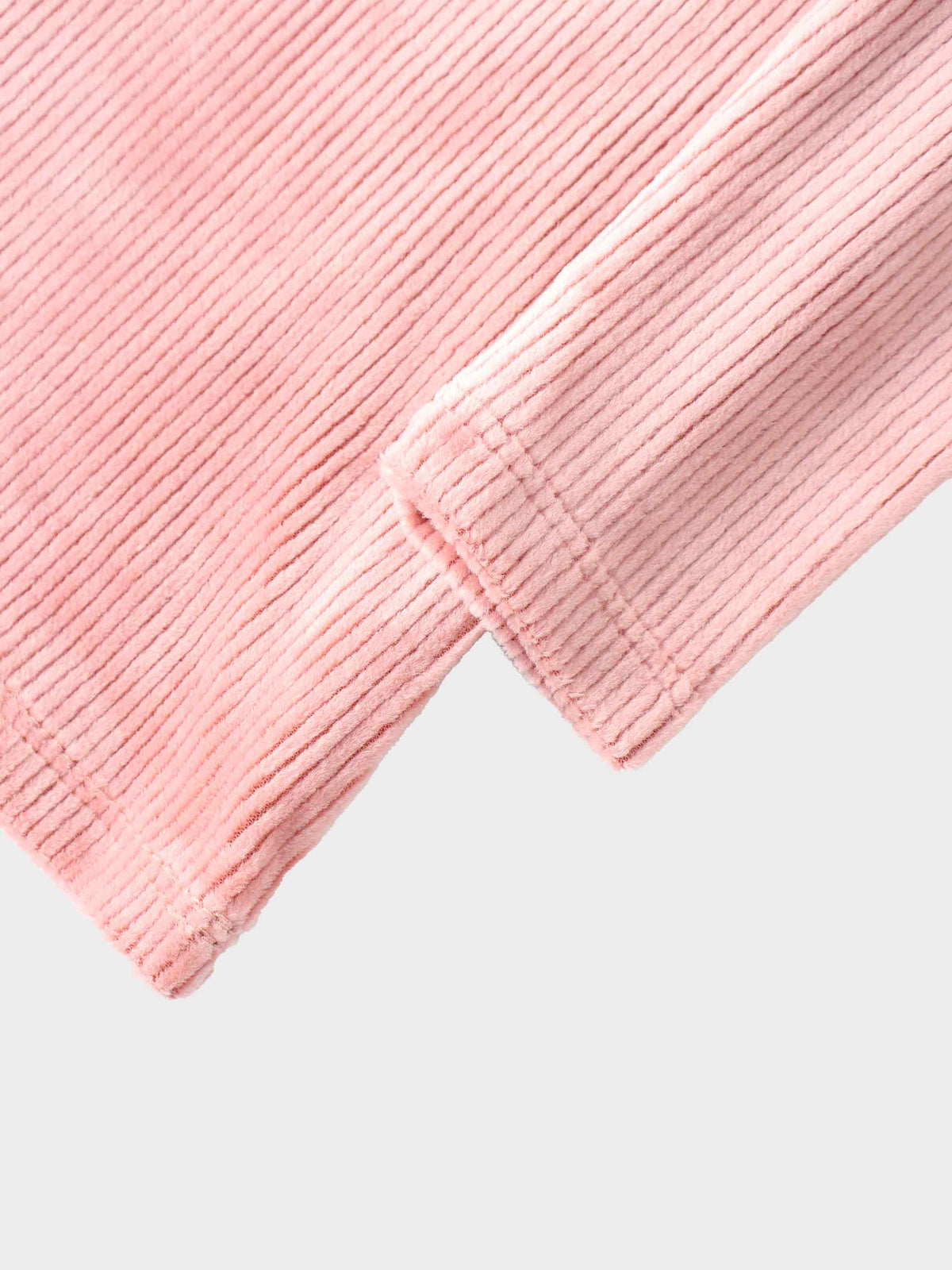 Ribbed Velour Pajama for girls in pink by Adee, soft velour fabric.