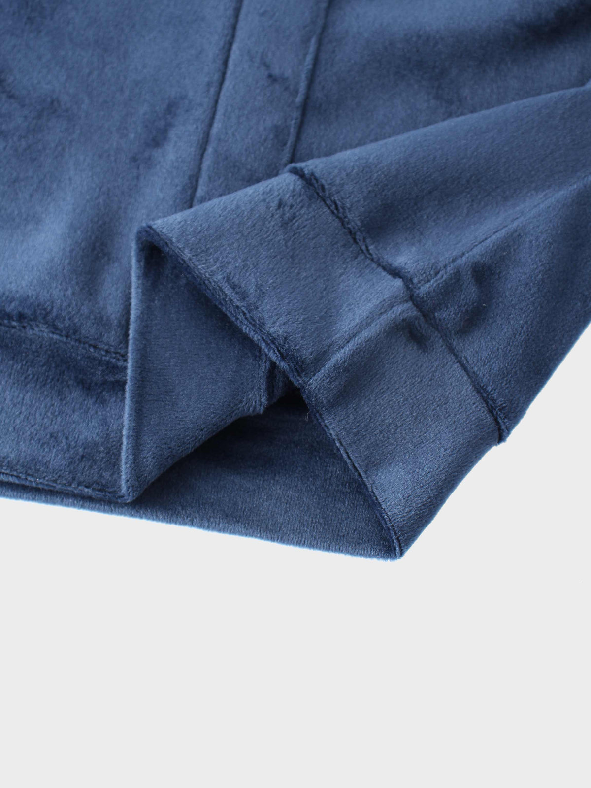 Velour Bomber Set in navy for babies to big boys; plush warm pajamas with bomber-style shirt and smooth neckline.