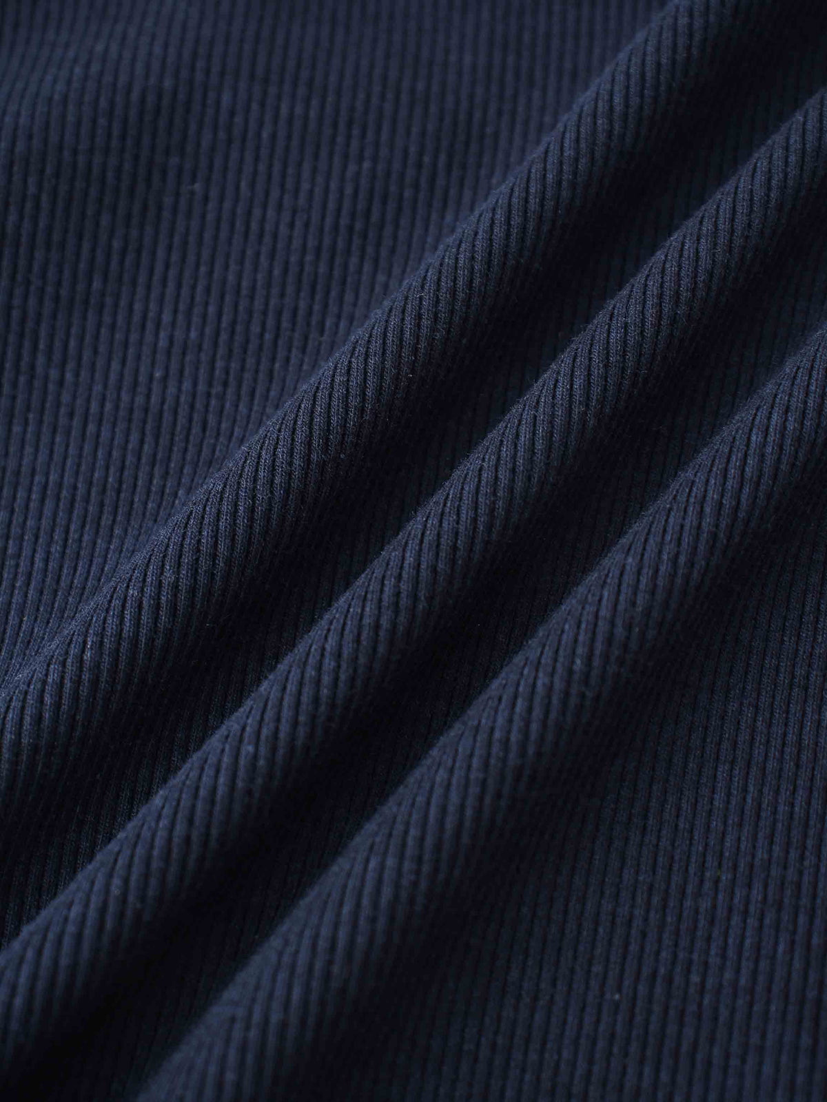 Ribbed Legging Set Puff Sleeves Navy, navy ribbed knit fabric close-up