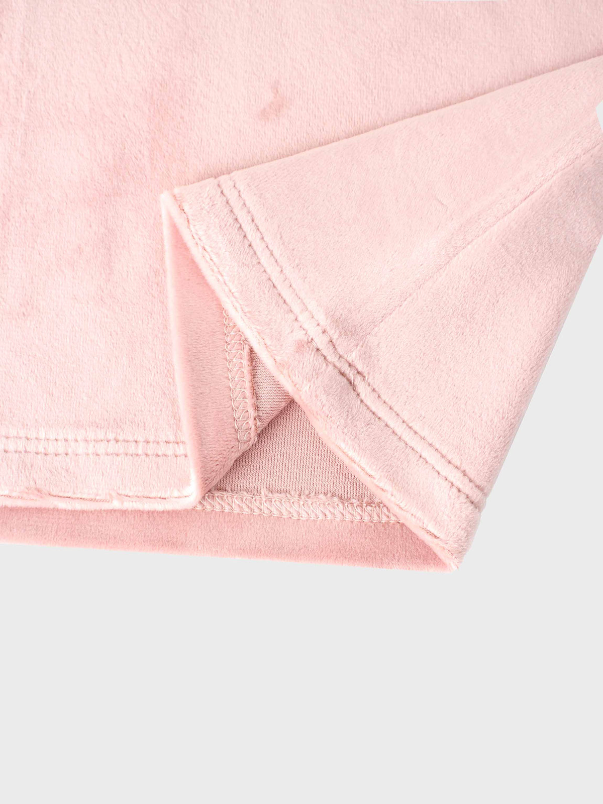 Velour Pajama for girls in pink by Adee; soft velour fabric with cuffed hem