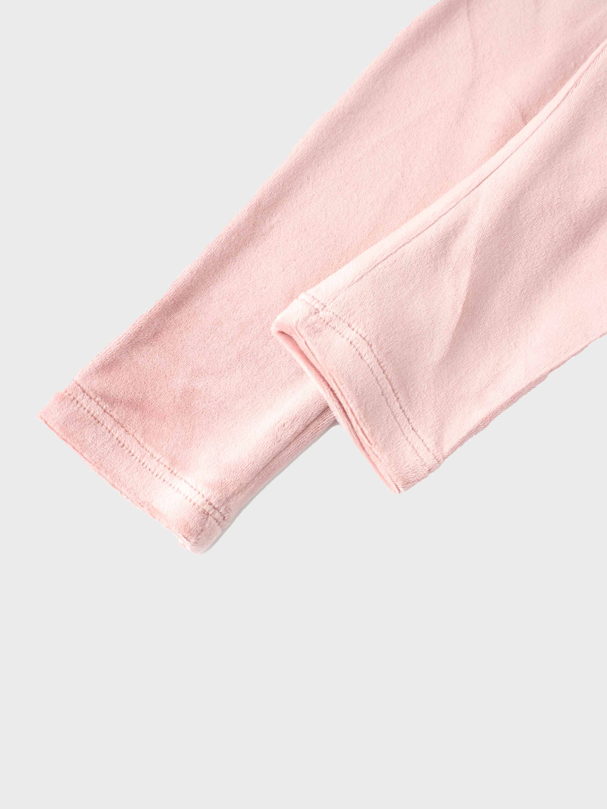 Velour pajama sleeve for girls, pink; Adee brand.