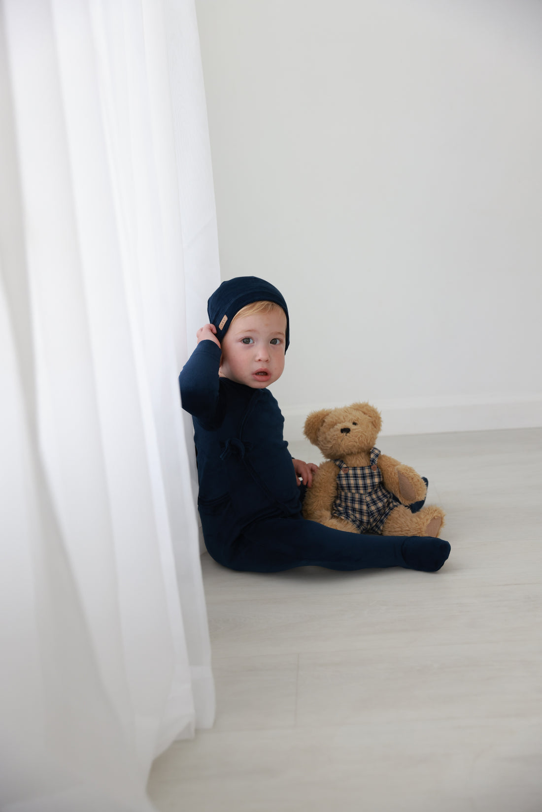 Velour Crossover Stretchy - Navy
