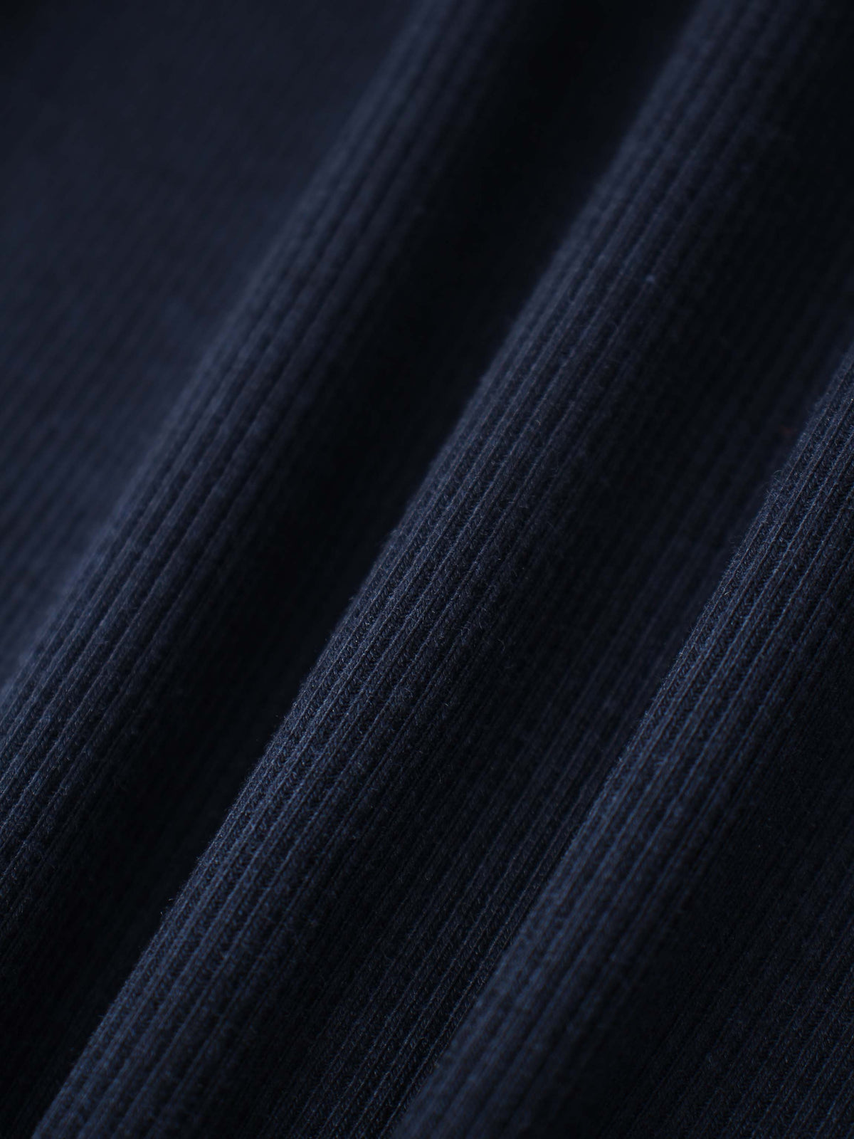 Thin Ribbed Cardigan in navy knit, unisex dressy top