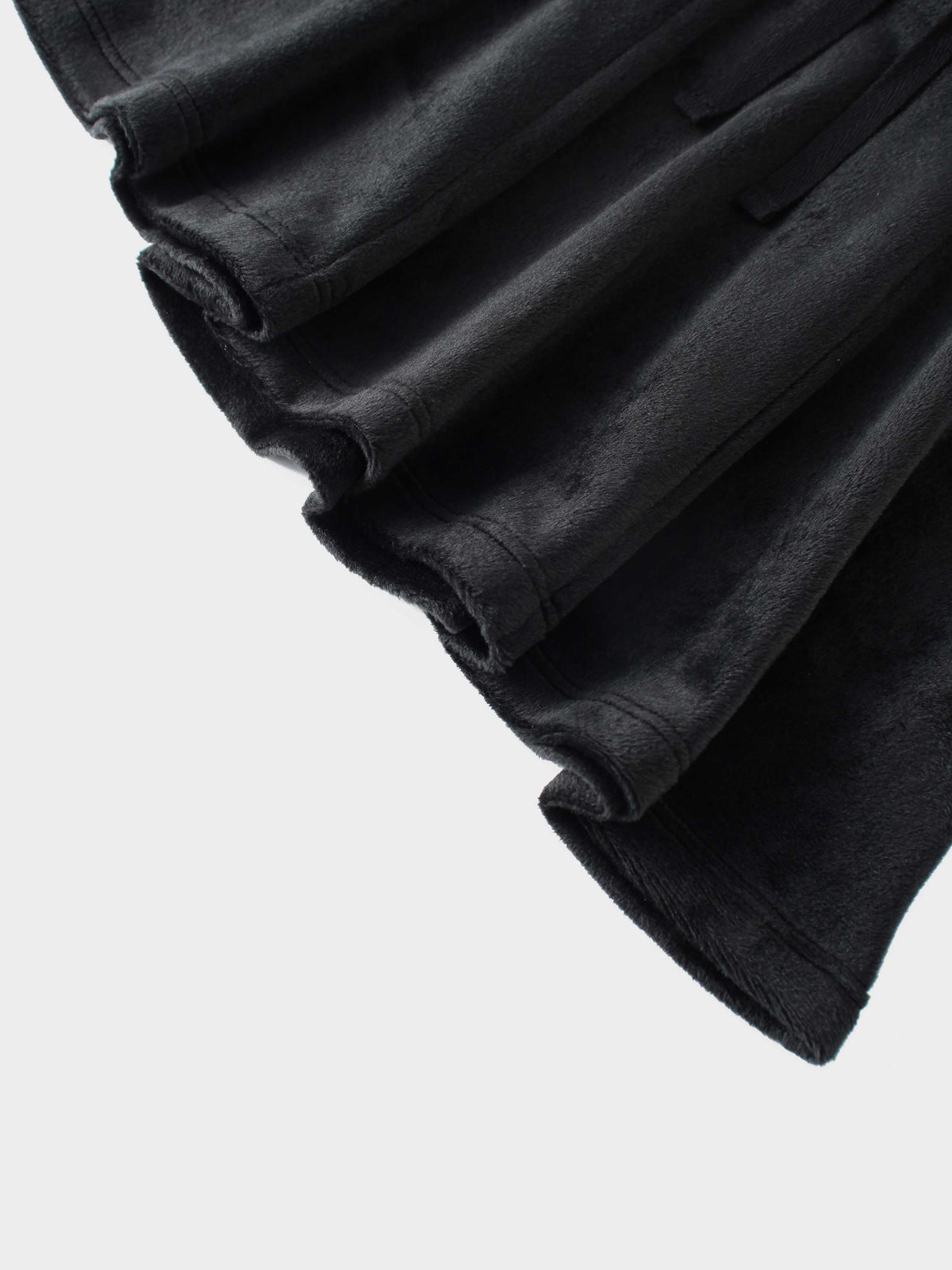 Black velour six-panel circle skirt for girls, soft and warm for cozy outfits.